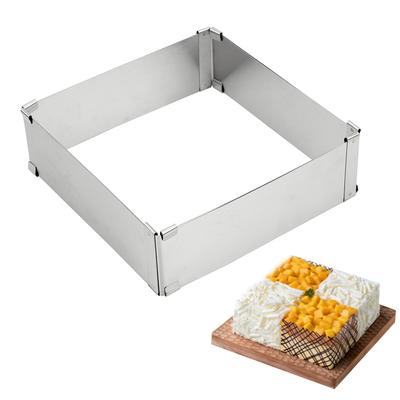 Форма для выпечки DIY Украшение торта Регулируемое муссовое кольцо Квадратная форма для торта Инструменты для торта Инструмент для выпечки десертов Нержавеющая сталь