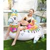 Inflatable Alpaca Ride-on Swimming Ring Pvc Grass Mud White Horse Water Floating Funny Ride-on Cross-border Stock