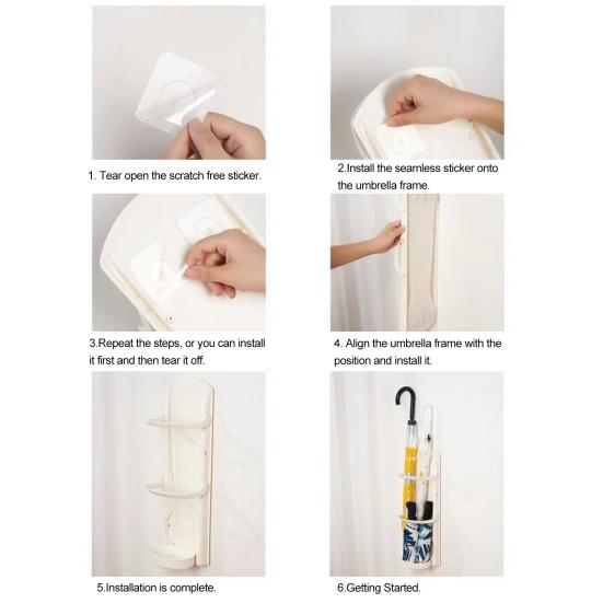 Настенный зонт без дрели, регулируемая съемная сушильная доска, современный универсальный длинный складной органайзер для зонтов, подставка