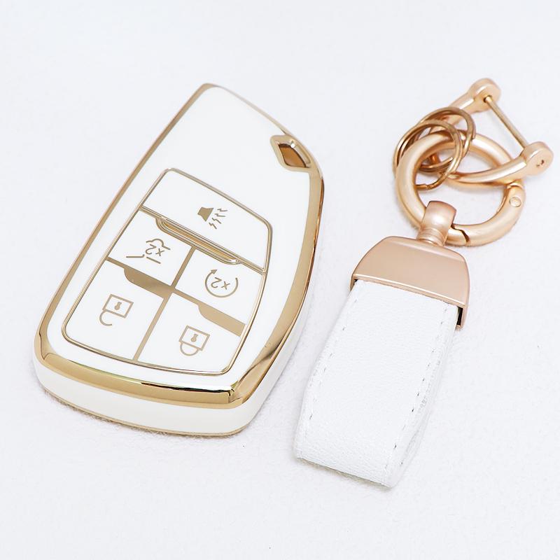 Для GMC Yukon Gold Edge ТПУ Чехол для Брелока Автомобильного Ключа Buick ENVISION S Plus Avenir Chevrolet Tahoe Suburban