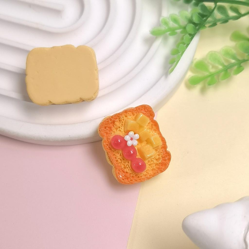 100PCS Resin Accessories Cute Cake Bread Flatback Scrapbooking Patch Craft DIY Children Hairwear Handmade Decoration Cup