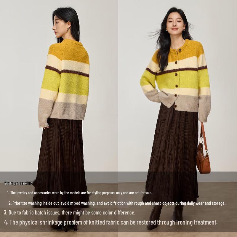 VICTORIA&VERA Женский зимний вязаный свитер с цветными блоками