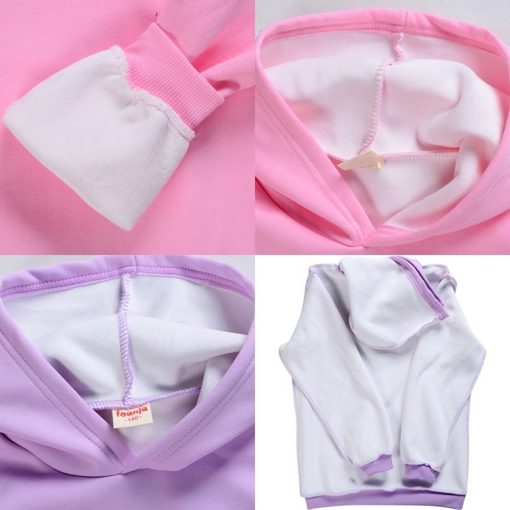 5036 Теплый бархатный детский Kpop худи для девочек с принтом Руми Зои Мира и длинными рукавами для зимы