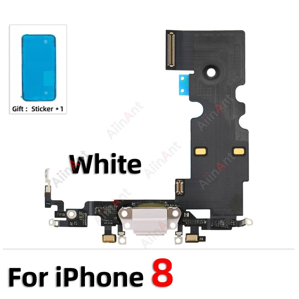 Aiinant Bottom Charging USB Date Dock Connector Microphone Charger Flex Cable For iPhone 7 8 Plus Xs Max X XR Phone with sticker