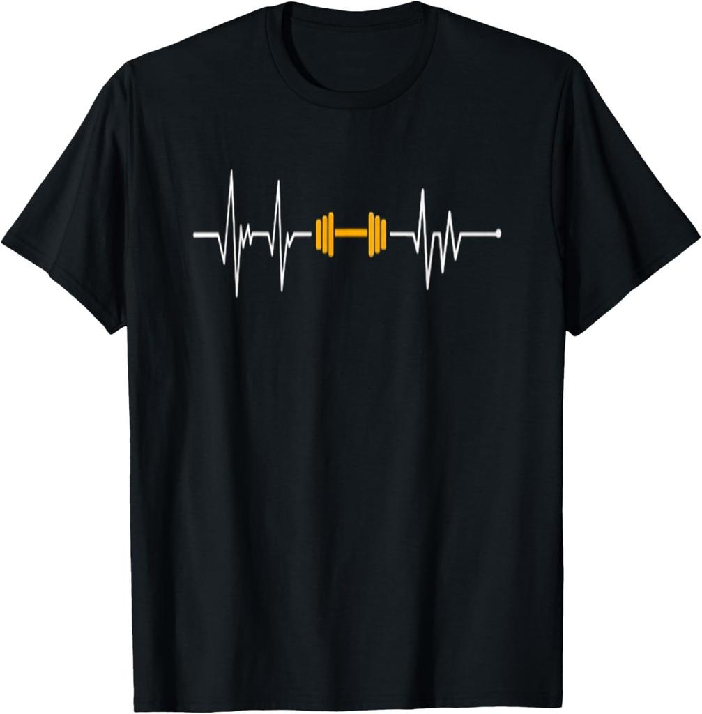 Barbell Weightlifting Heartbeat Bodybuilding Gift Unisex T-Shirt