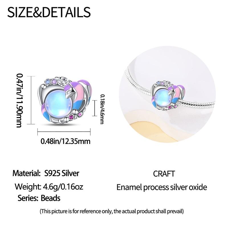 Подходит S925 оригинальный браслет с подвесками для женщин S925 стерлингового серебра изысканный зеркальный замок кулон бусины DIY ювелирные изделия подарок новый в