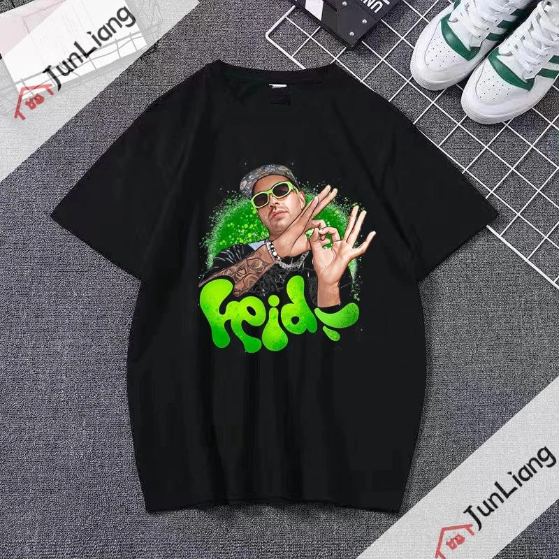 Футболка Feid Ferxxo Мужская Женская Футболки Nitro Jam Tour Футболки Рэпера Футболка 90-х для Мужчин Топ Футболка Ferxxo