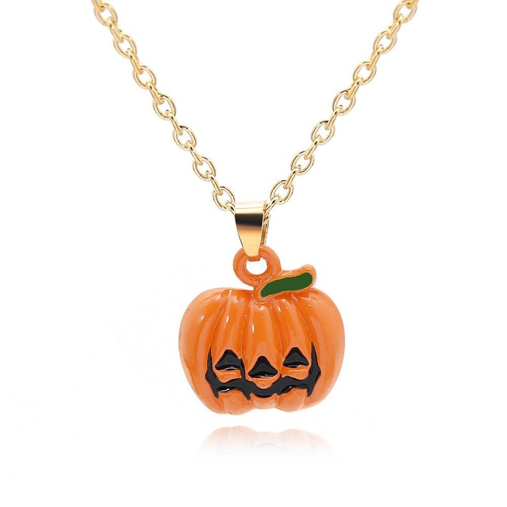 Trendy Pumpkin Pendants Earrings Dripping Oil Jewelry set Halloween Jewelry Accessories