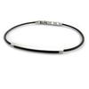 [N2893] - Men's Bracelet 'Peaceful' Black Steel (21 Cm)