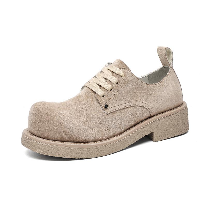 American Retro Derby Shoes Men's High Sense Mickey Big Head Shoes British Platform Leather Shoes Tide 14411-R