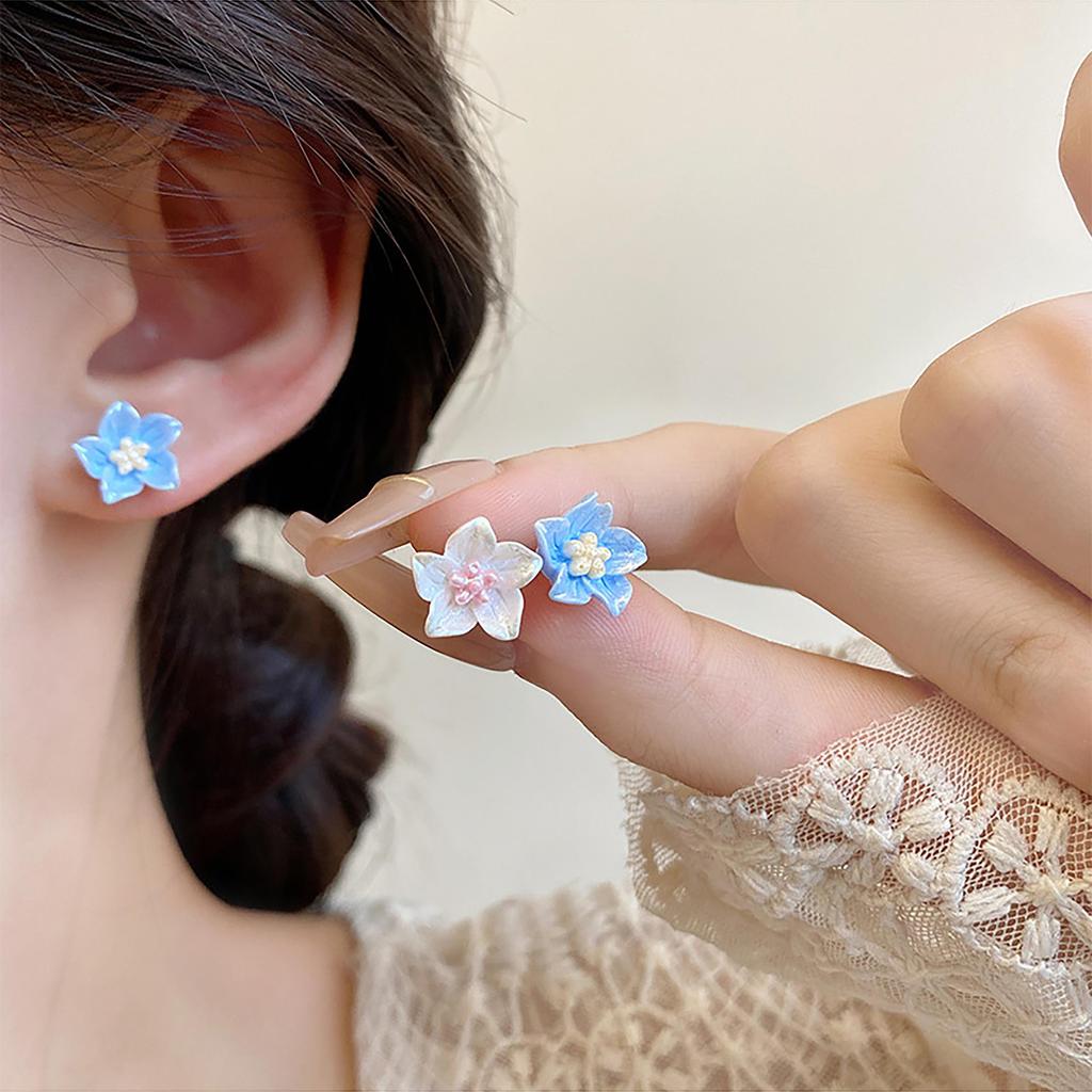 Корейская серия Light Luxury Niche Advanced Feeling Camellia Flower Серьги для женщин