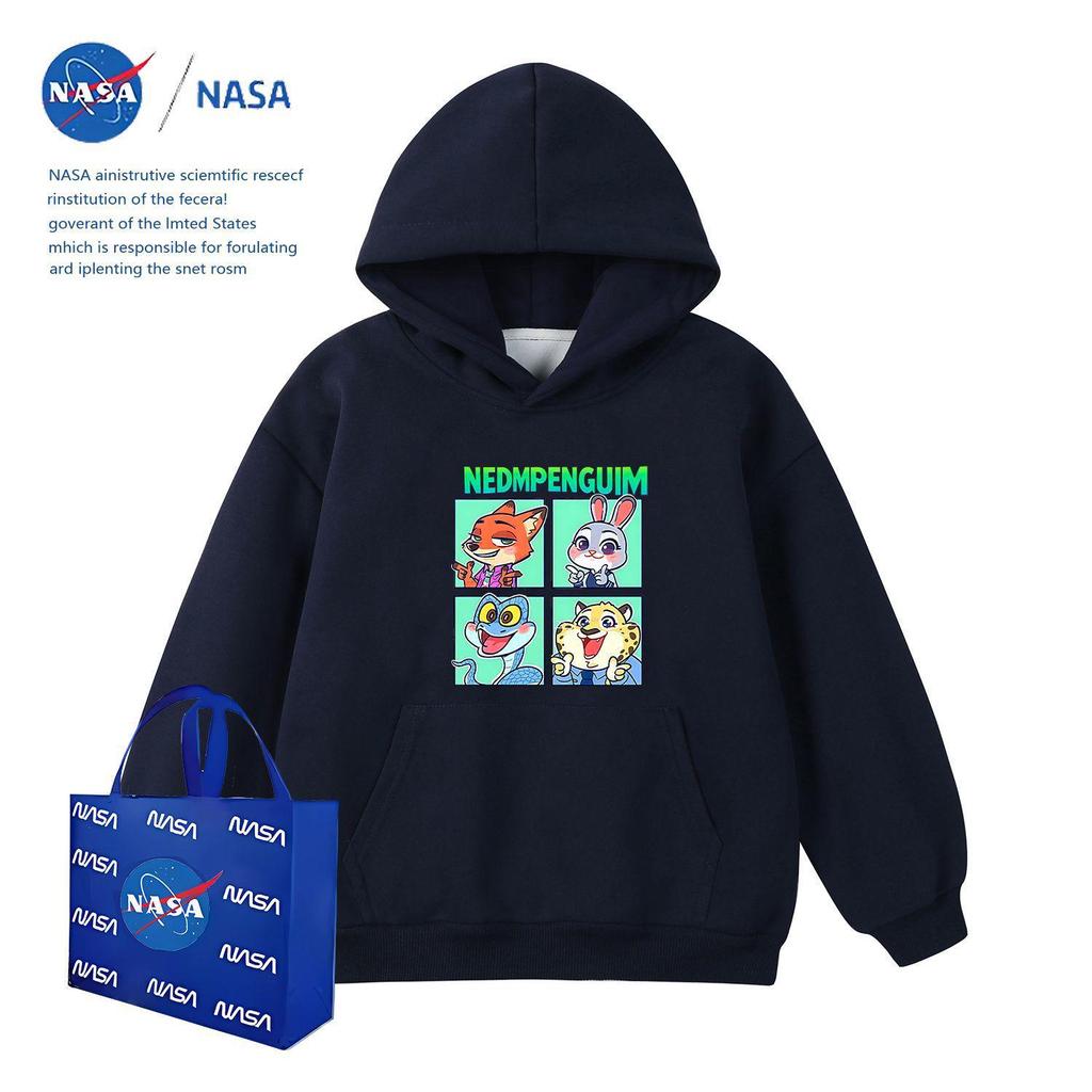 NASA Zootopia Kids Hoodie: Cute Cartoon Police Officer Judy & Nick Jacket
