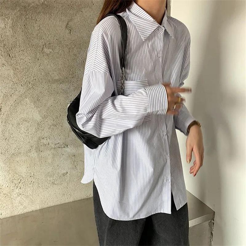 Blusas 2022, летний топ, женские рубашки, женская полосатая рубашка, блузки, топы, топы с длинными рукавами, шикарная женская блузка vetement femme