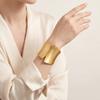 Metallic Finish Wide Cuff Bracelet Extra Wide Statement Wrist Cuff Metal Bangle  Party Wear