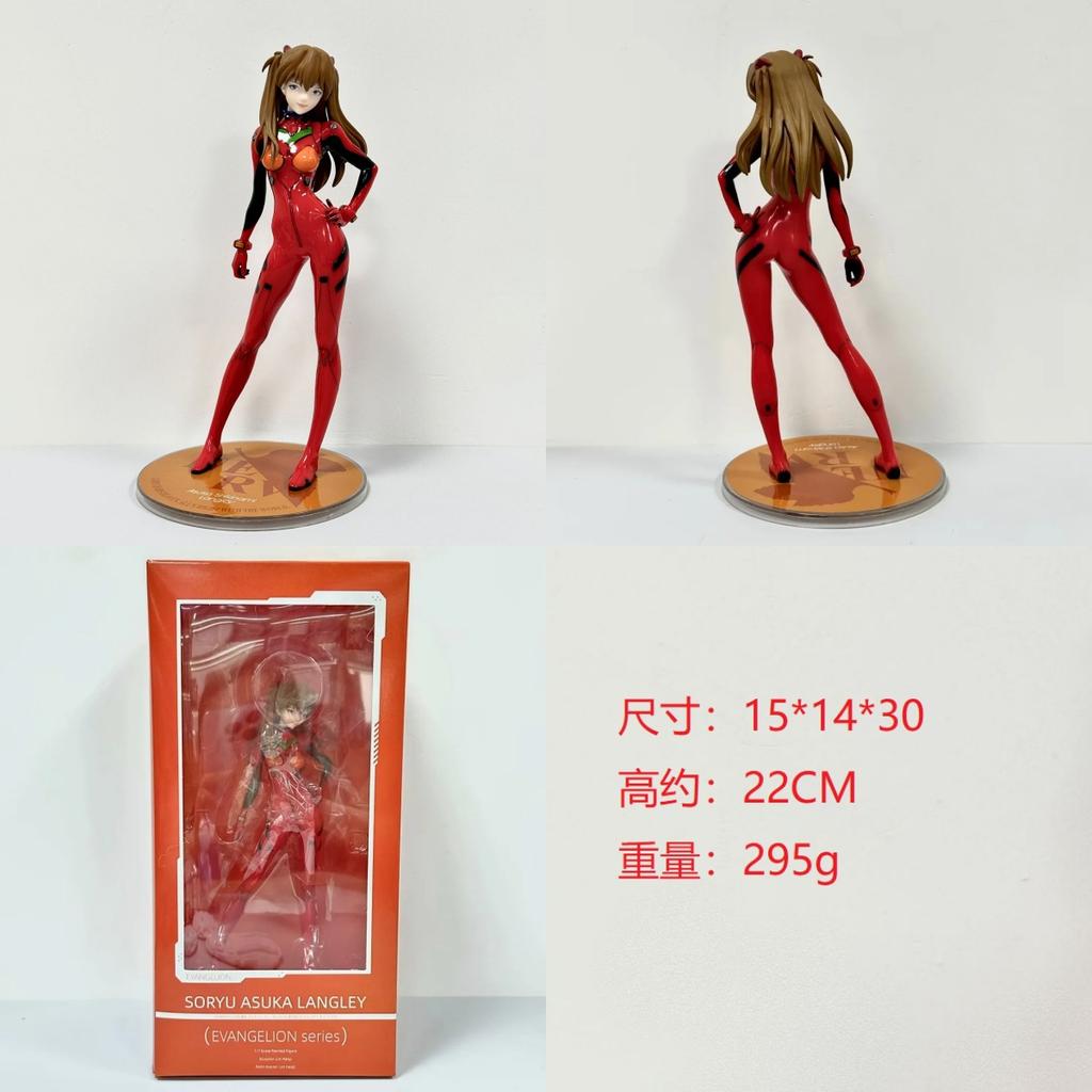 22 см Аниме Аска Лэнгли Сорью Фигурка Shin Seiki Evangelion Сорюу Kaiyodo Стоящая, руки в боки, Фигурка Действия, Кукла, Игрушки