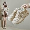 Spring White Shoes New Style Female Students' Thick Sole Height-enhancing Sports Shoes Casual Shoes Street Photography