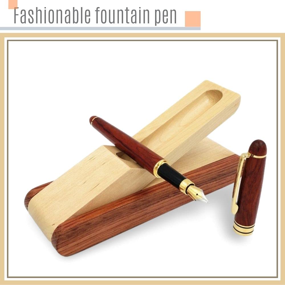 Warmth of Wood Fountain Natural with Special Anniversary Replacement Ink Set Pen, Wood, Case, Gift, Present, (main Unit)