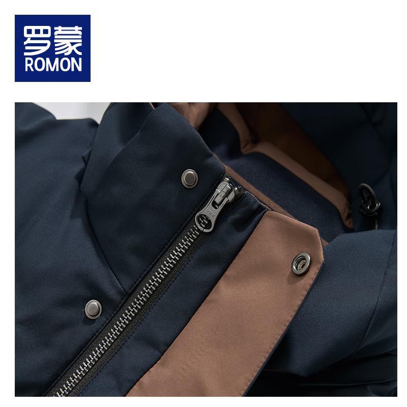 ROMON Men's Business Casual Down Jacket - Mid-length