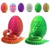 3D Печать Крутое Яйцо Дракона-Змеи Многосуставное Новинка Пасха Горячая Распродажа Подарки Снятие Стресса Детские Игрушки Настольные Украшения Напечатано