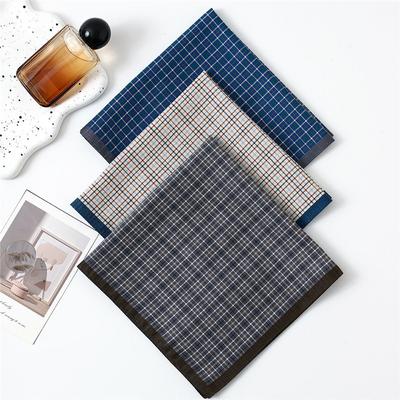 3 шт. 43x43 см 100% Хлопок Окрашенный пряжей Мужской Платок Классический Мягкий Тонкий Клетка Впитывающий Полотенца для вытирания пота