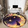1pc Whimsical Moonlit Garden Office Round Area Rug,  Mat Suitable ForOffice, Under Office Chairs Bedroom Living Room Home Decor, Room Deco