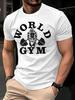 Хлопковая футболка с гориллой Streetwear Спортивная одежда Белая Мужская Фитнес Мышцы Тренажерный зал Тренировка Повседневный стиль - Мужская летняя хлопковая футболка с принтом