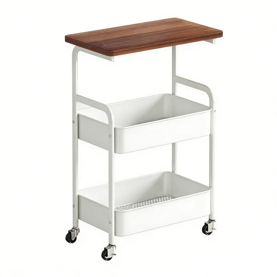 3-ярусная тележка на колесиках, многофункциональная тележка-органайзер для кухни, ванной комнаты, гостиной, офиса, дивана, прикроватная тумбочка, полка для хранения игрушек и закусок