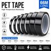 66 Meters Coding Tape Black Mylar Tape Strong Adhesive Marker Line Tape