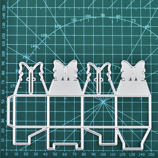 Подарочная коробка "Бабочка" Квадратные вырубные штампы DIY Трафарет для скрапбукинга Карточки Бумага
