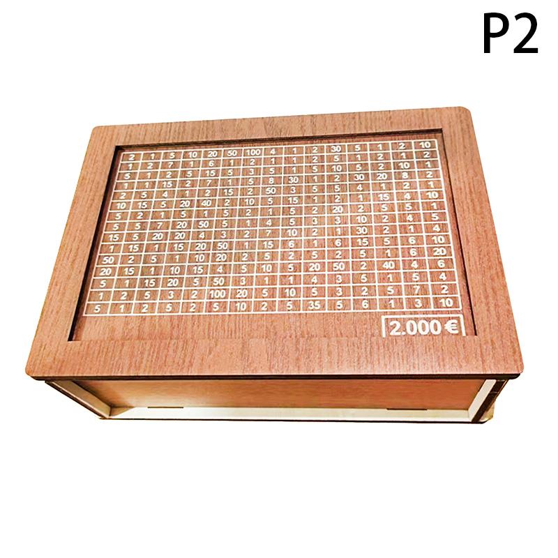 Декоративная копилка из натурального дерева со счетчиком, копилка ручной работы для творческих детей, цель по экономии денег 10000 евро