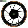 For Z 1000 Z1000 motorcycle accessories 17 inch front and rear wheel stickers wheel stripes reflective decals decoration