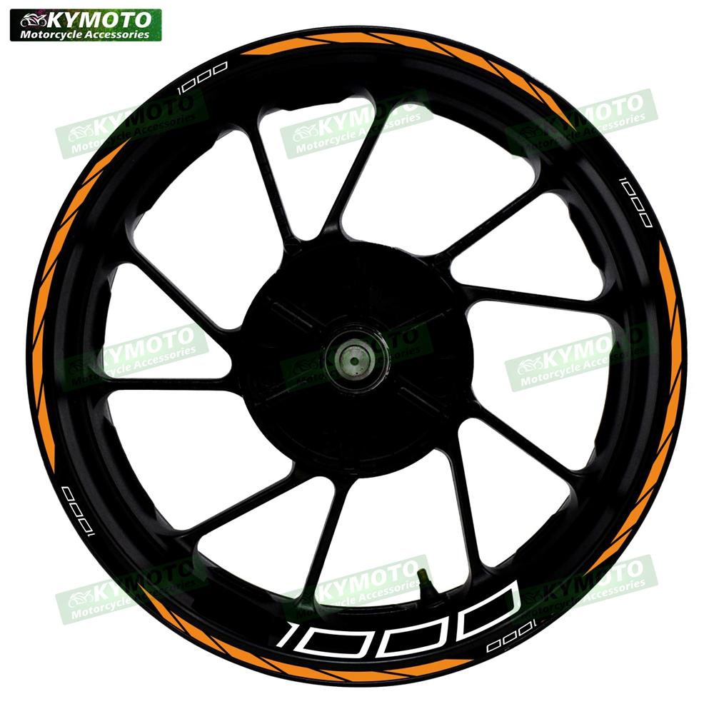 For Z 1000 Z1000 motorcycle accessories 17 inch front and rear wheel stickers wheel stripes reflective decals decoration