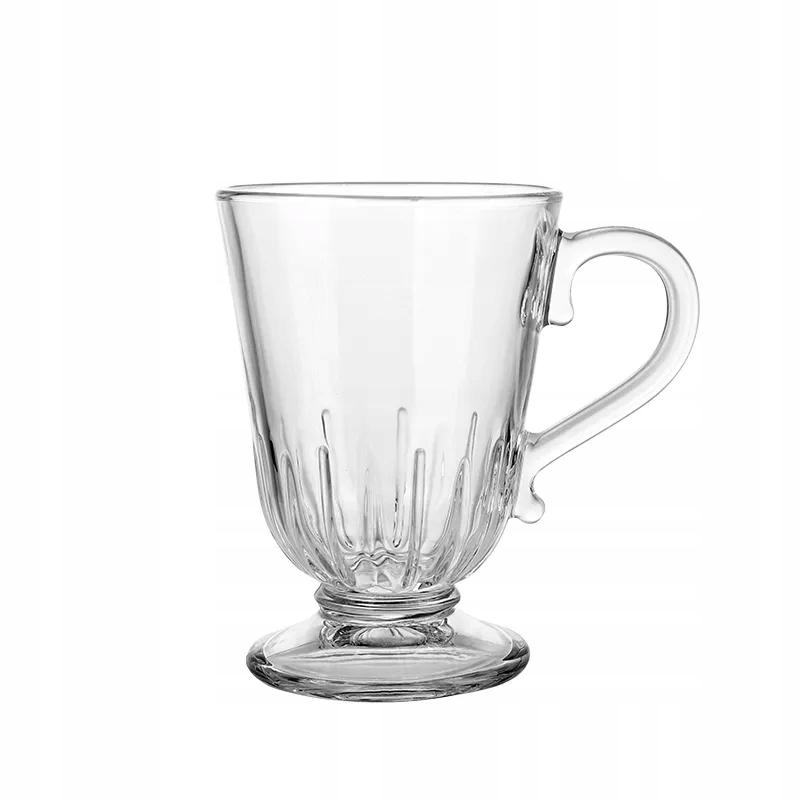 Elegant Glass Stemmed Latte Mug 1pc Siena