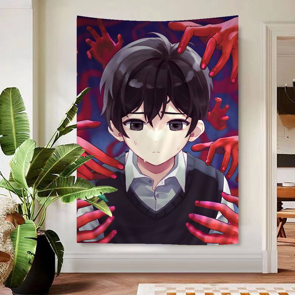 Классическая Хоррор Видеоигра Omori Красочный Гобелен Настенное Панно Хиппи Цветочные Настенные Ковры Декор Комнаты в Общежитии Настенное Искусство Декор