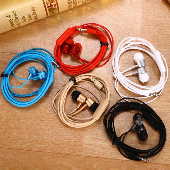 Универсальная проводная музыкальная гарнитура-вкладыш, наушники для мобильного телефона с микрофоном линейного управления