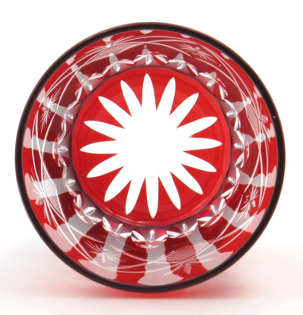 Сумida Эдо Кирико Стекло Блестящая пара рыб, Икра, Красный, TO-401-402