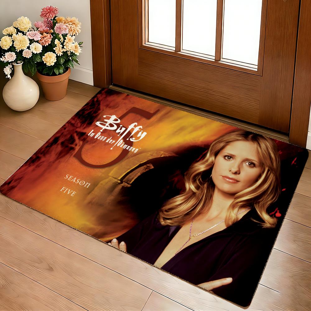 Buffy The Vampire Slayer Classic Movie Floor Mat Cozy Flannel Soft Thick Non-Slip Mat For Living Room Bedroom Kitchen Decor Rugs
