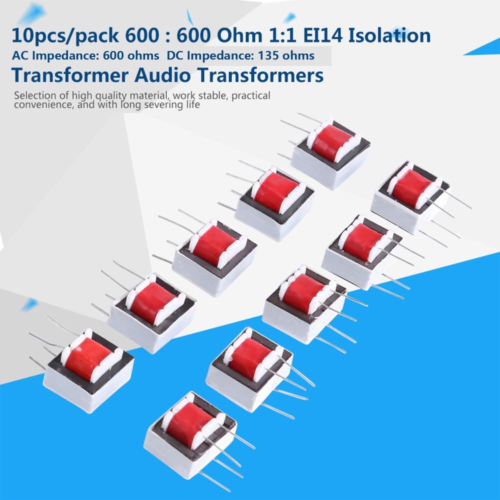 10 PCS 600:600 Ohm EI14 Isolation Transformer 1:1 Audio Coupling Inductor Power Output