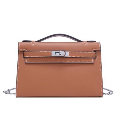 Новая сумка-цепочка женская из натуральной кожи Swift Top Layer Cowhide Bag Temperament Fashionable Small Square Bag Универсальная сумка через плечо