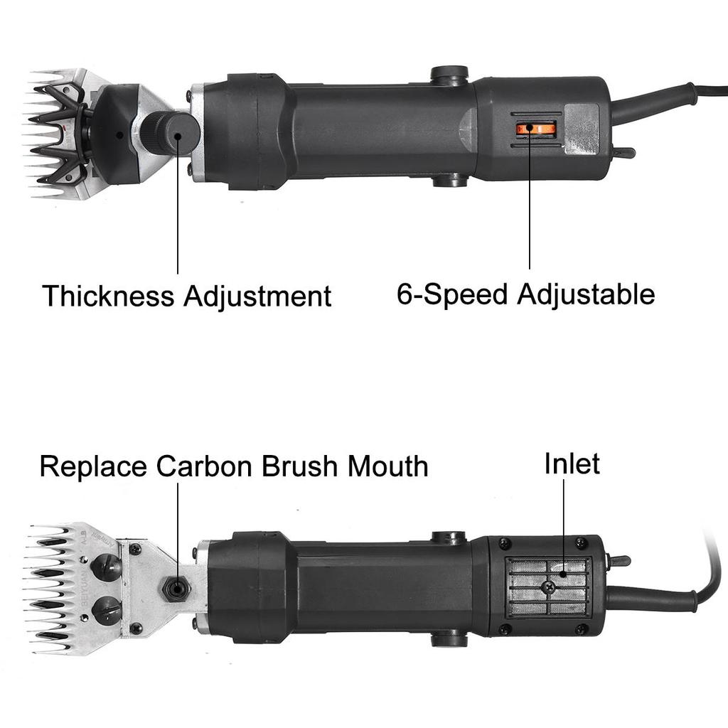 Электрическая машинка для стрижки овец и домашних животных, комплект для стрижки 1200 Вт, 6 скоростей, ножницы для стрижки шерсти, коз, домашних животных, принадлежности для стрижки животных, машина для стрижки на ферме
