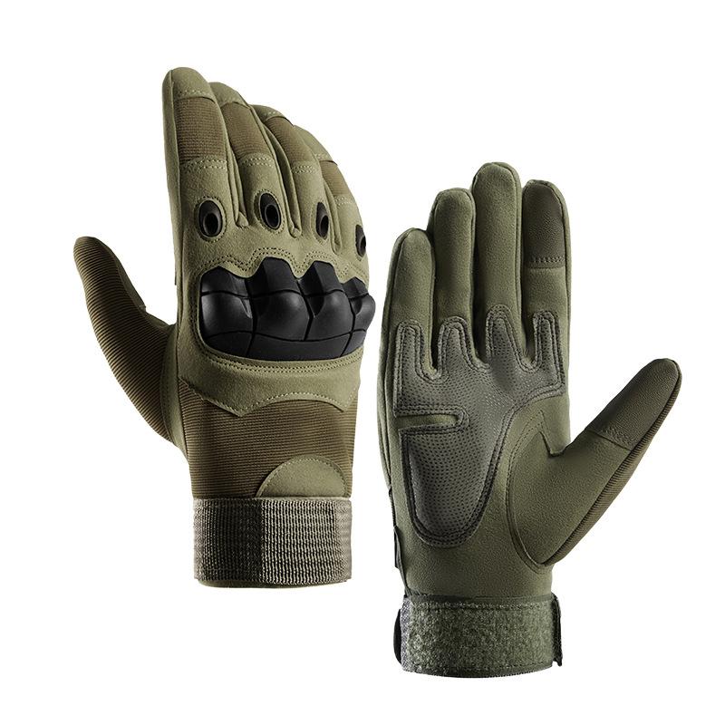 Tactical Gloves Men Long Finger Soft Shell Outdoor Protection Army Fan Anti Slip Sports Cycling Mountain Climbing Fighting Touch Screen Gloves Men