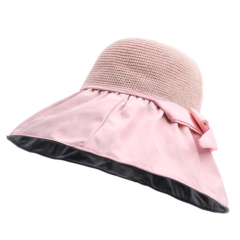 Летняя дышащая панама с двойным слоем для защиты от УФ-излучения, женская, для девочек, складная, для улицы, с широкими полями, регулируемая, панама