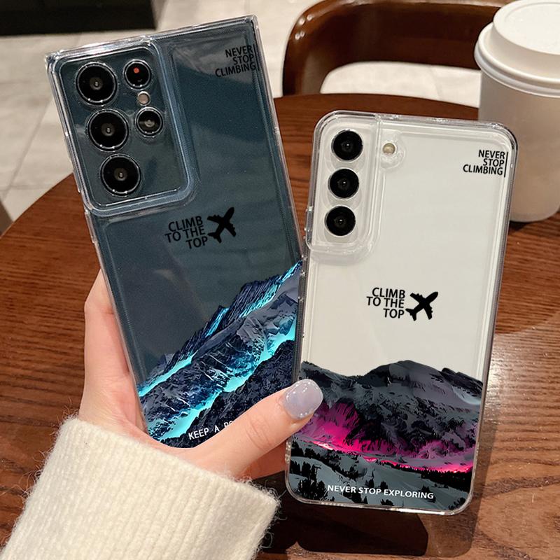 Чехол «Пейзаж заснеженной горы» для Samsung Galaxy S26 Ultra S25 FE S24 S23 S22 A54 A15 A35 A55 A16 A36 A56 A17 A37 A57 5G