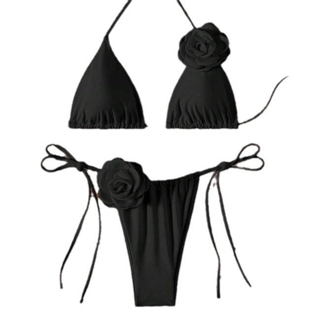 1011 new three-dimensional flower women's swimsuit bikini suit fashionable sexy swimsuit bikini women