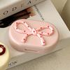 Candy Color Contact Lenses Box Cute Bow Portable Contact Lens Case with Tweezer Suction Stick Set for Travel Kit Holder