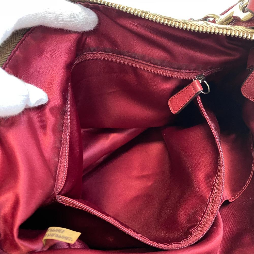 COACH F24032 Turn lock Signature canvas Shoulder Bag beige canvas Used