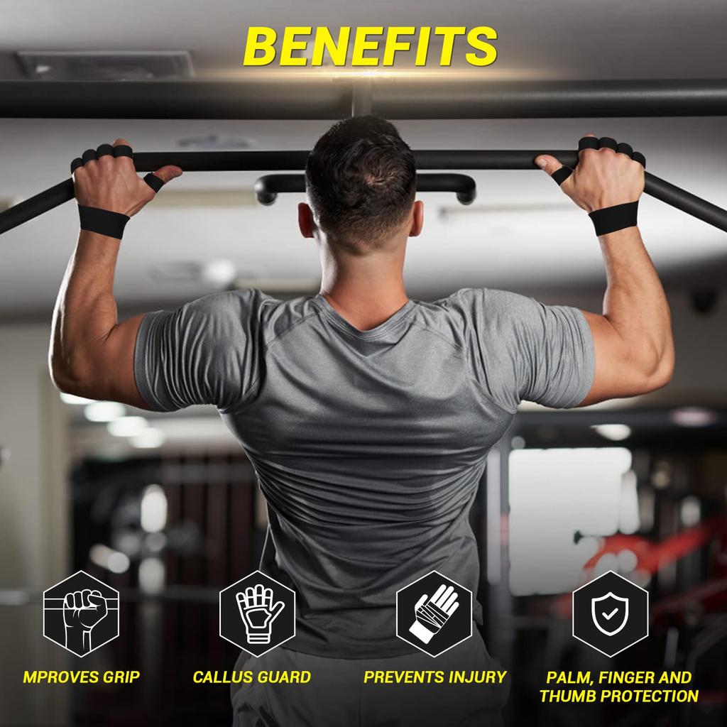 Leather Gym Weight Lifting Gloves with Padded Palm Grip Exercise Workout Gloves for Men Women Weightlifting Pull Ups Training