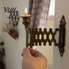 Minimalist Candle Wall Sconce Extending Taper Holder, Vintage Mounted Adjustable Corrosion Resistant Metal Decor Candlestick for Home Living