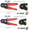 Инструменты для обжима трубчатых клемм Клещи для обжима наконечников HSC8 6-4 0,25-10 мм² 23-7AWG 6-6 0,25-6 мм² Наборы зажимов для электриков Наконечники проводов