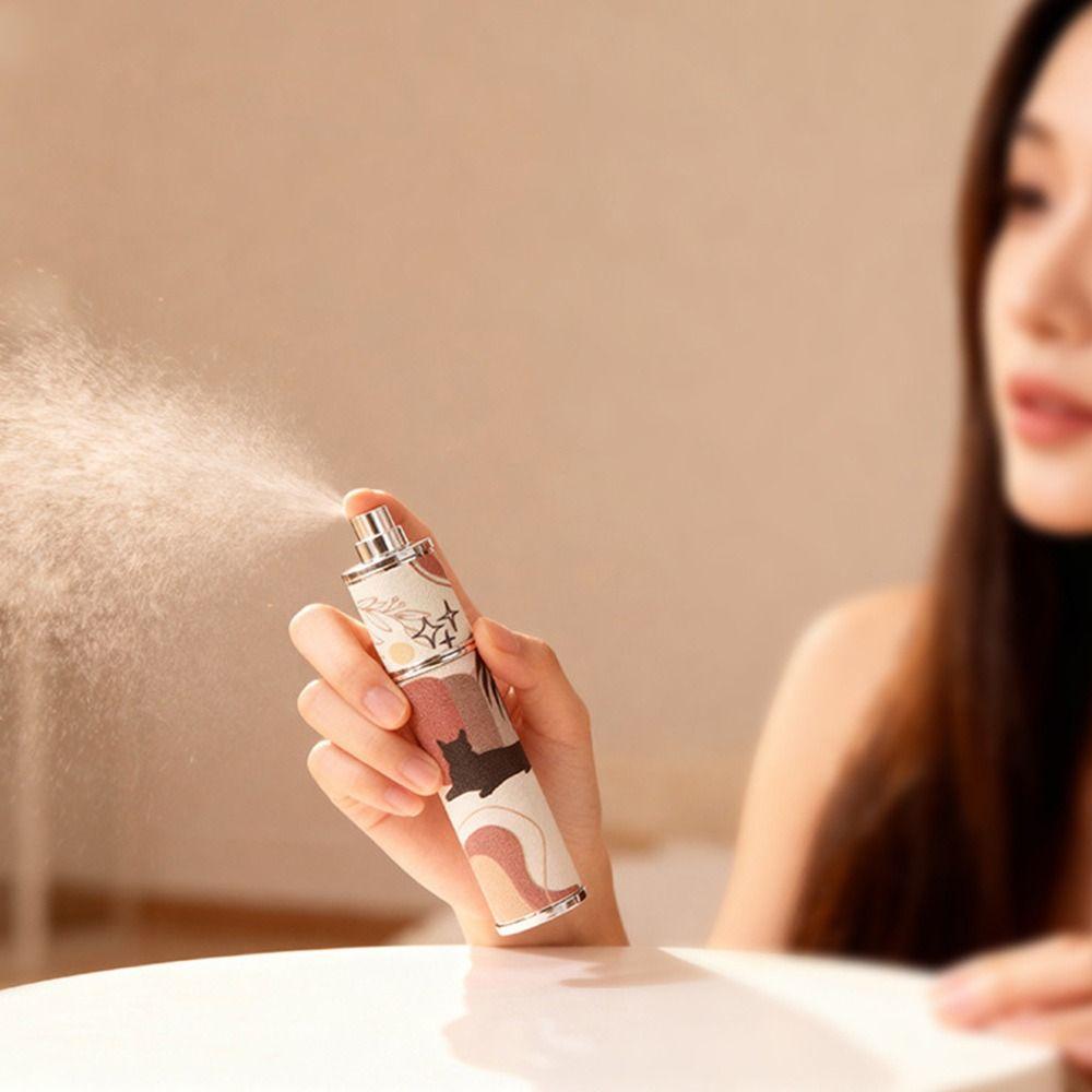 PU Leather Perfume Bottle 10ml Cosmetic Container Ultra-fine Mist Fragrance Container  Travel